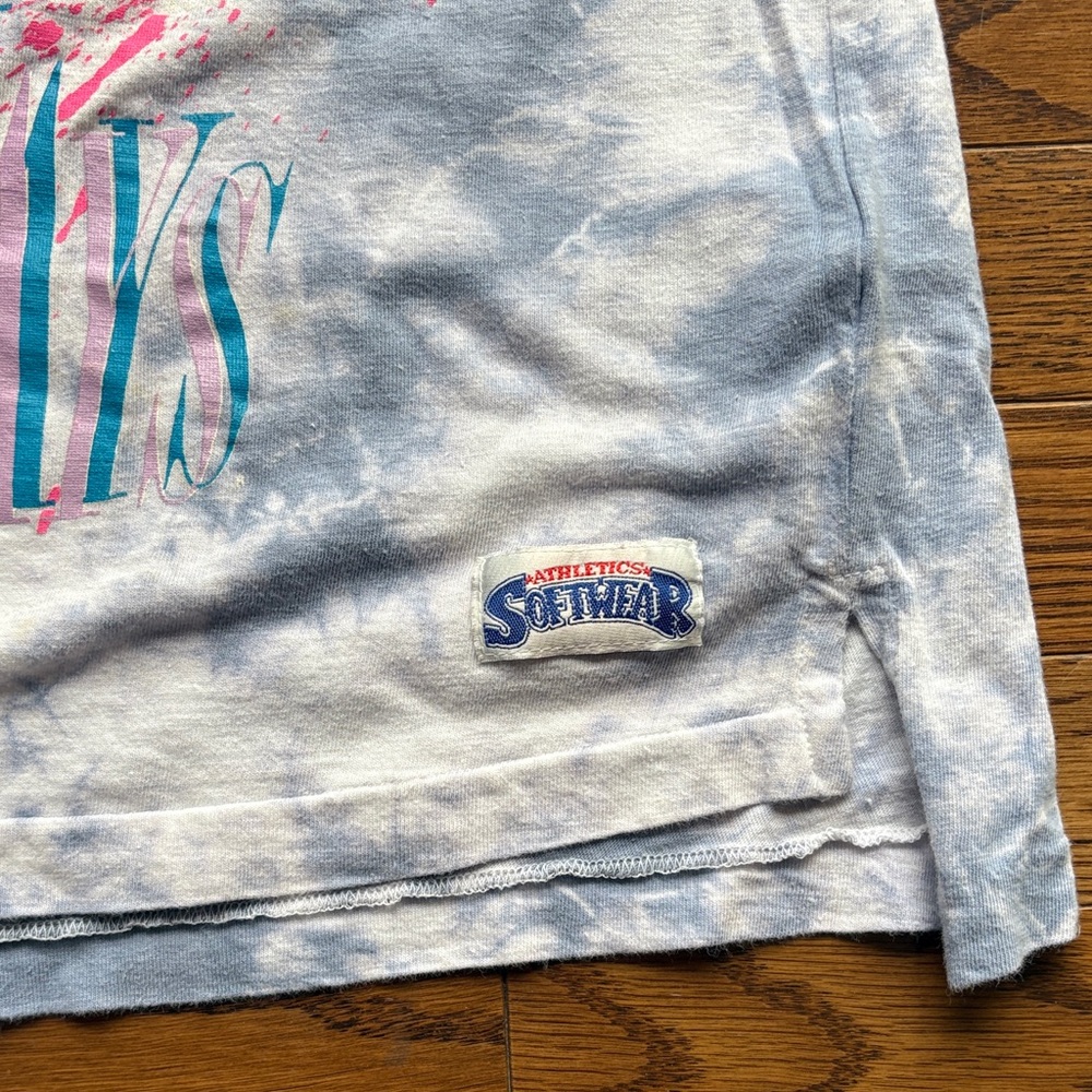 1990s Vintage Toronto Blue Jays Tie Die Logo T-Shirt - Picture 5 of 7